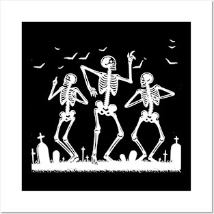 Skeleton Dance - Graveyard Dancing Posters and Art